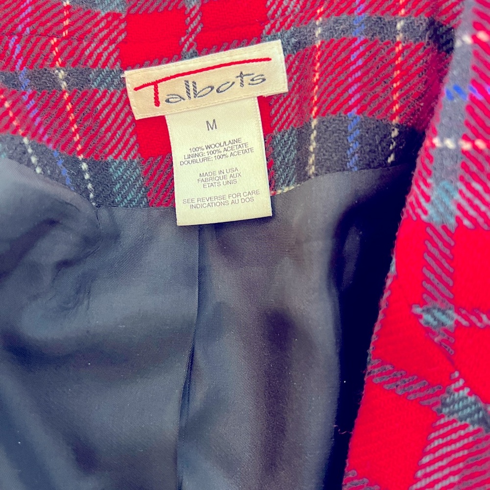 Wool plaid blazer
